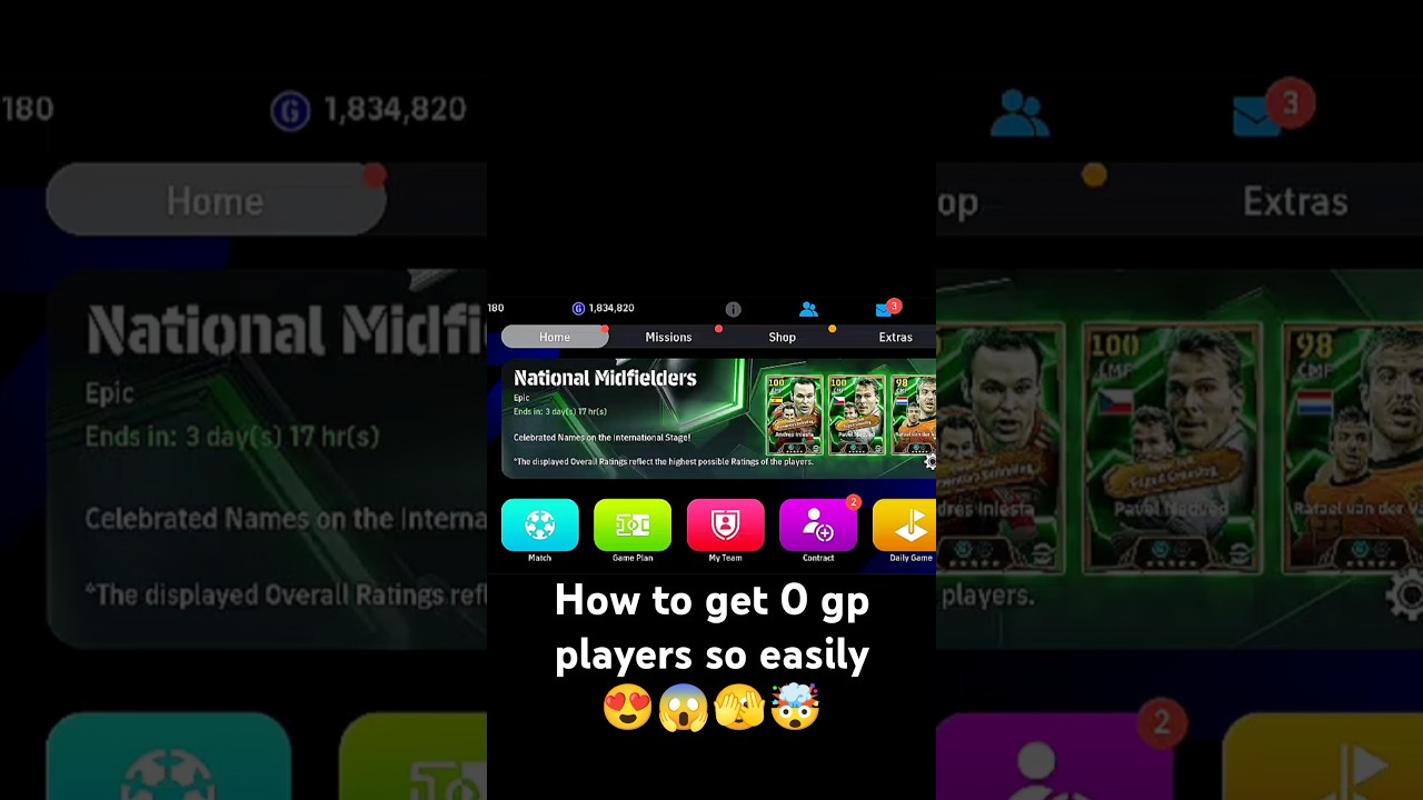 how to get 0 gp players in efootball 25 mobile 🤯🫣😱😍#efootball2025mobile #shorts