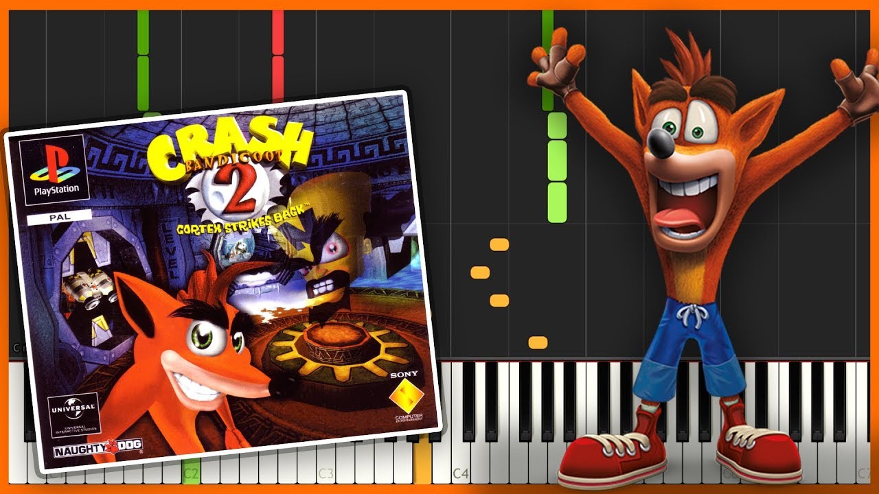 Crash Dash - Crash Bandicoot 2 - Piano Tutorial [Synthesia♫] ゆきだま ゴロゴロ クラッシュ・バンディクー2