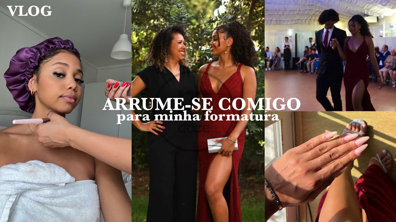 GRWM: arrume-se comigo para MINHA FORMATURA + VLOG 👩🏽‍🎓✨🪩