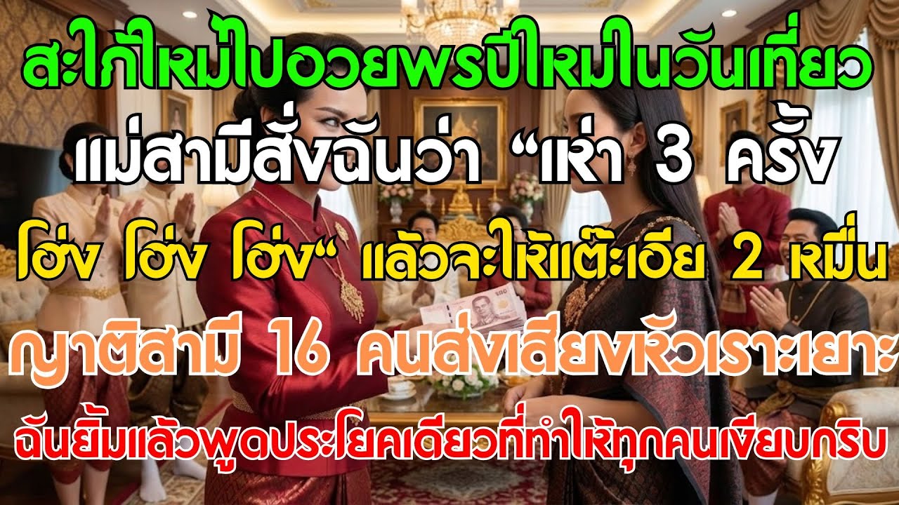 สะใภ้ใหม่กราบไหว้ปีใหม่ แม่สามีสั่งเห่า 3 ครั้ง แลกแต๊ะเอีย 20 ล้าน