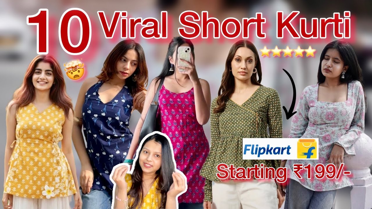 *HUGE* Viral Short Kurti🔥Starting ₹199 Only!😍 Flipkart Kurti Haul | Budget Friendly Fashion 2026 