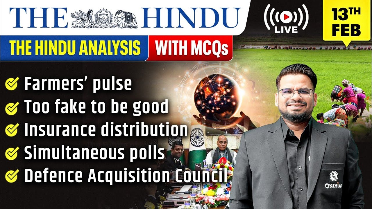 The Hindu Analysis | 13th February 2026 | The Hindu Newspaper  - Practice Questions | Prashant Sir