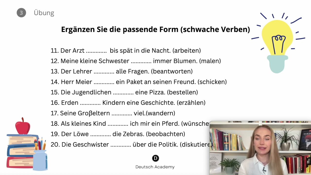 Минало просто Präteritum УПРАЖНЕНИЕ - Силни и слаби глаголи НЕМСКИ ЕЗИК 🇩🇪 | Deutsch Academy