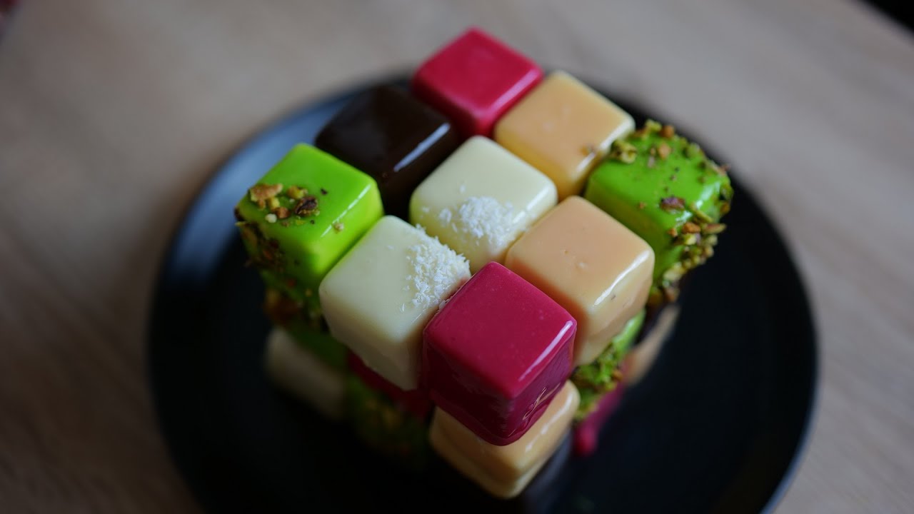 Rubik's Cube Cake | Mirror Glaze | 5 Mousse Recipes | Biscuit Joconde  🍰
