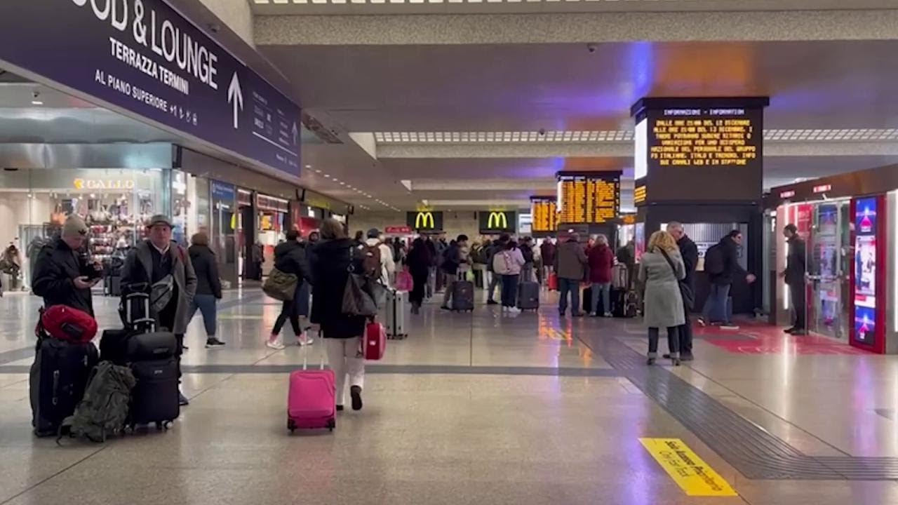 SCIOPERO NAZIONALE, la situazione a ROMA alla stazione TERMINI tra ritardi e TRENI soppressi