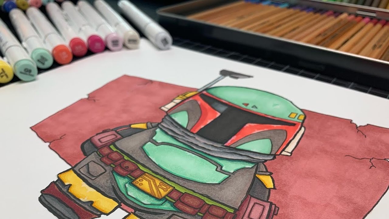 DRAWING BOBA FETT!! (Star Wars Chibi Drawing Series!!)