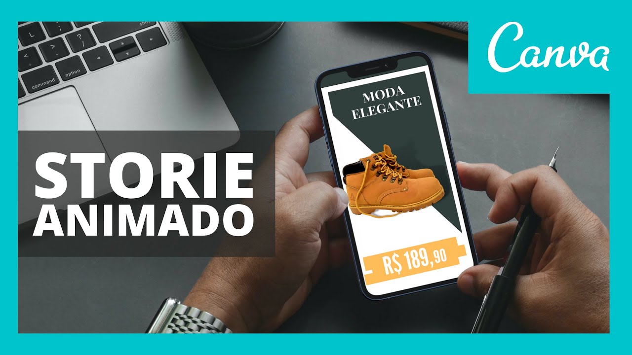 Criando stories animados para loja de calçados utilizando o Canva