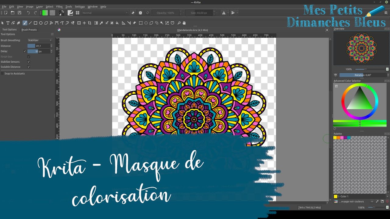 Krita - Masque de colorisation