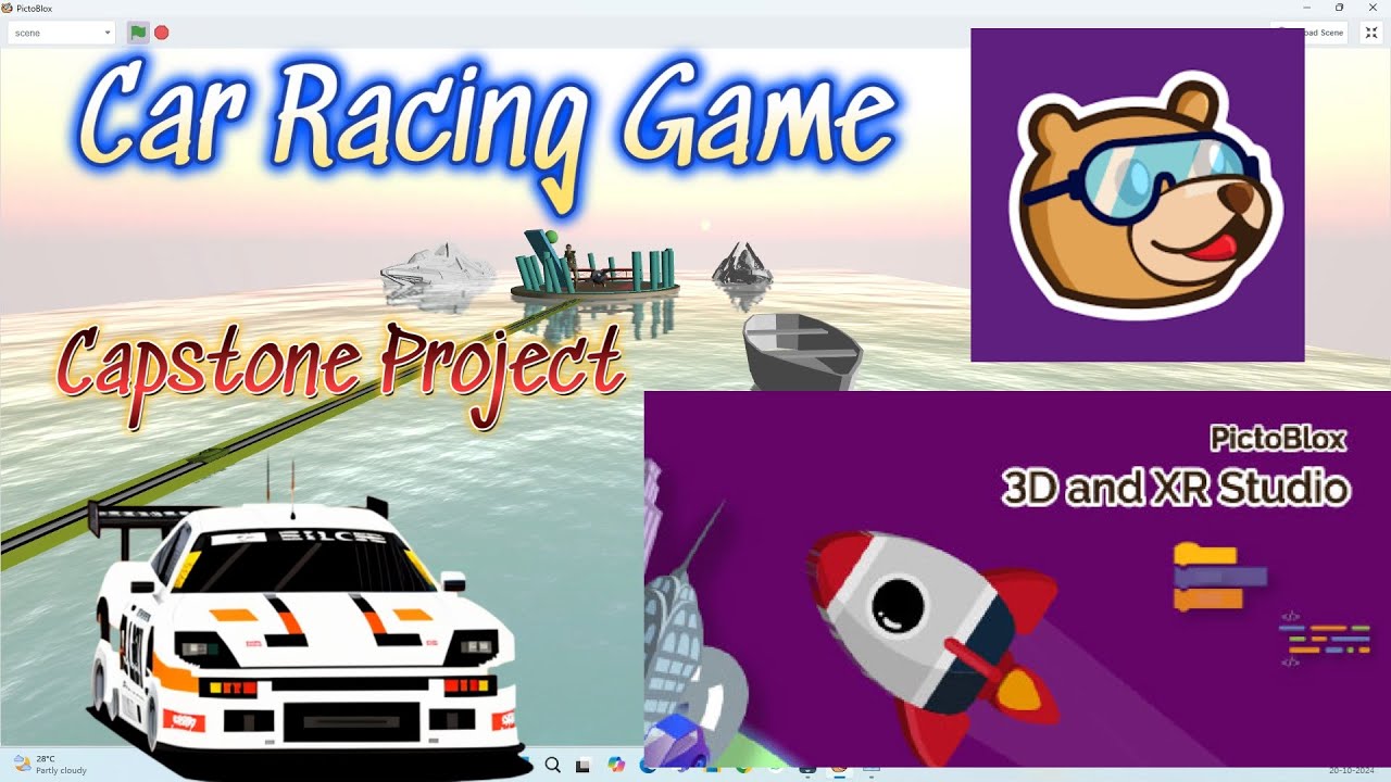 Car Racing Game with 3D and XR Studio in PictoBlox
