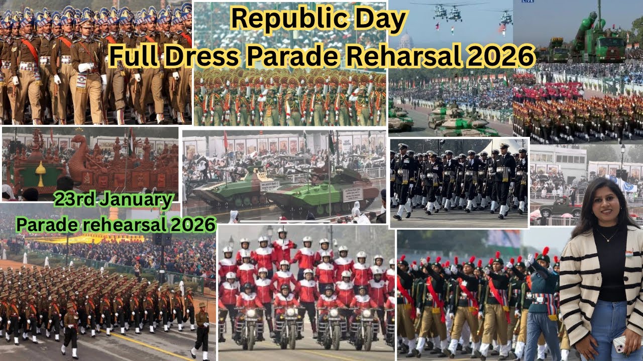 26 January Parade 2026 | Republic Day 2026 full dress rehearsal | 23rd January Republic day parade 