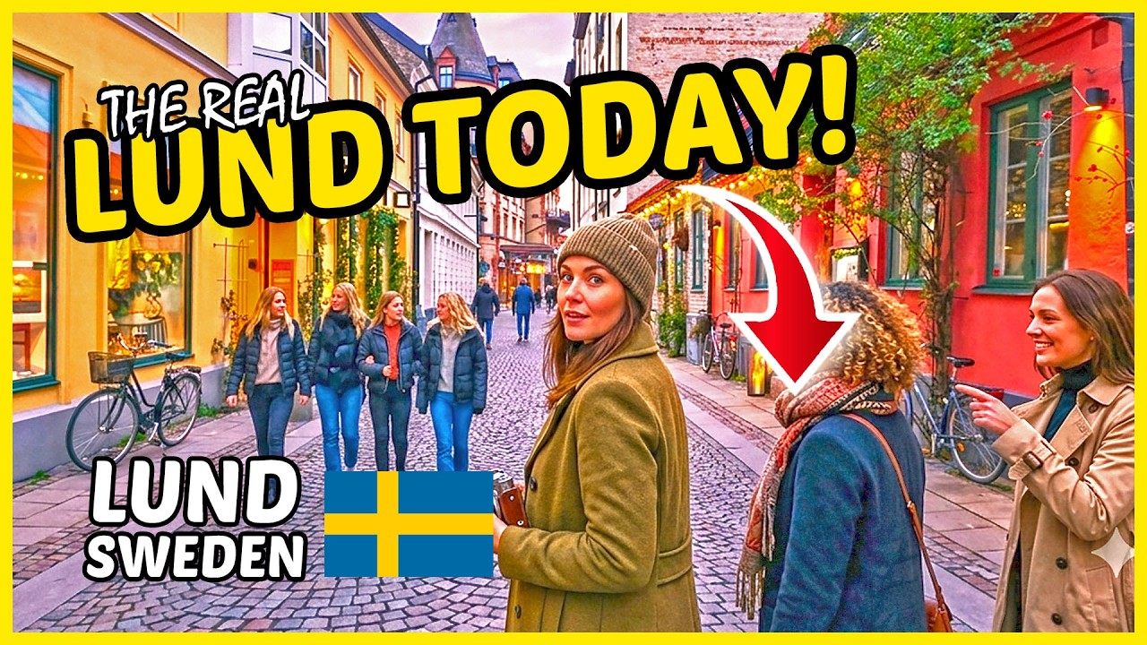 Lund, Sweden 🇸🇪 - Walking Tour in November 🍁 Discover Sweden’s Cozy Autumn Charm