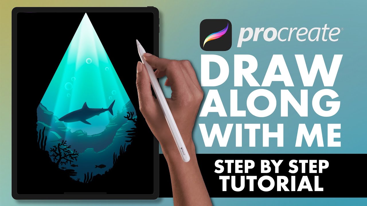 #6 Procreate Step By Step Tutorial  - Draw Along With Me - Seascape