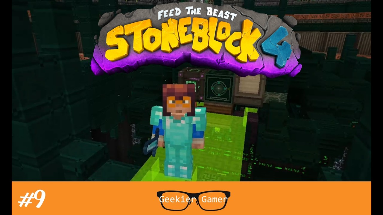 StoneBlock 4 Episode 9 | Entro Crystals, Crystal Assembler, Quantum Ring Upgrade, and Fortron Maze