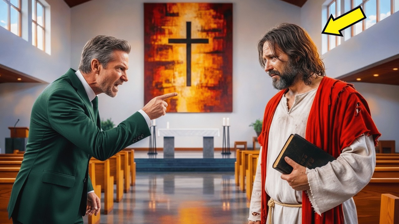 PASTOR GRITA: QUEM É VOCÊ PARA ME CORRIGIR? O MENDIGO ERA JESUS E SUA RESPOSTA MUDOU TUDO 🔥😭