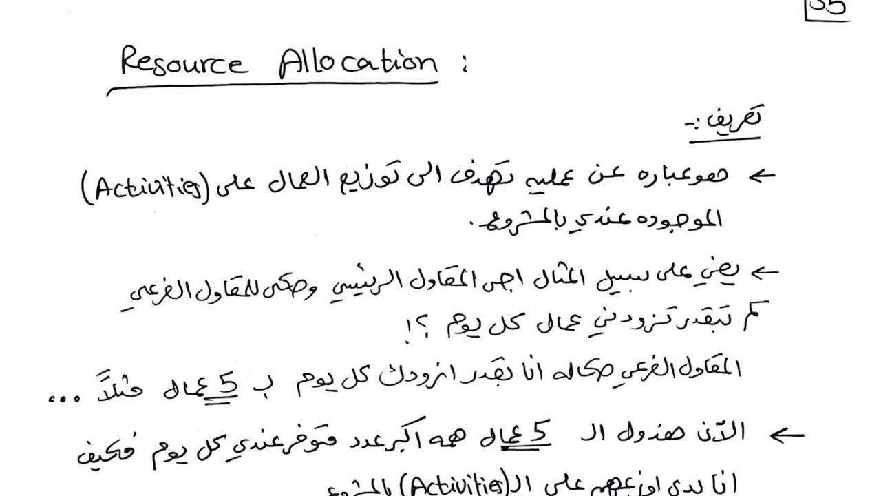 Management (2) | lecture (10) Resource Allocation &ldquo;Series method&rdquo;