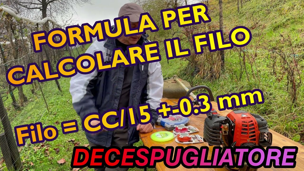 DECESPUGLIATORE Calcolo filo IDEALE