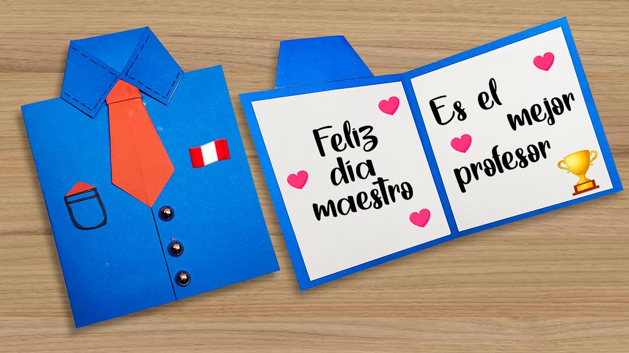 😎 Tarjeta para el día del maestro MUY FÁCIL 🥰 Teacher's Day Card Greeting Card