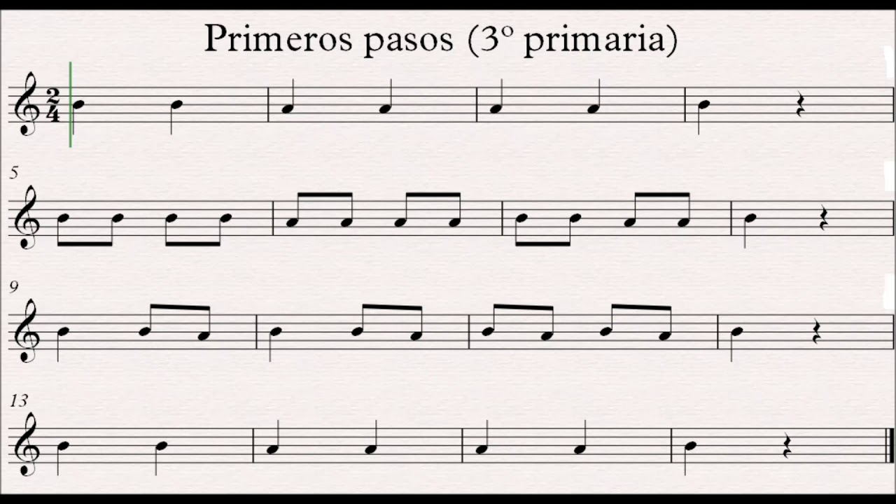 Flauta 3&ordm; Primaria - PRIMEROS PASOS