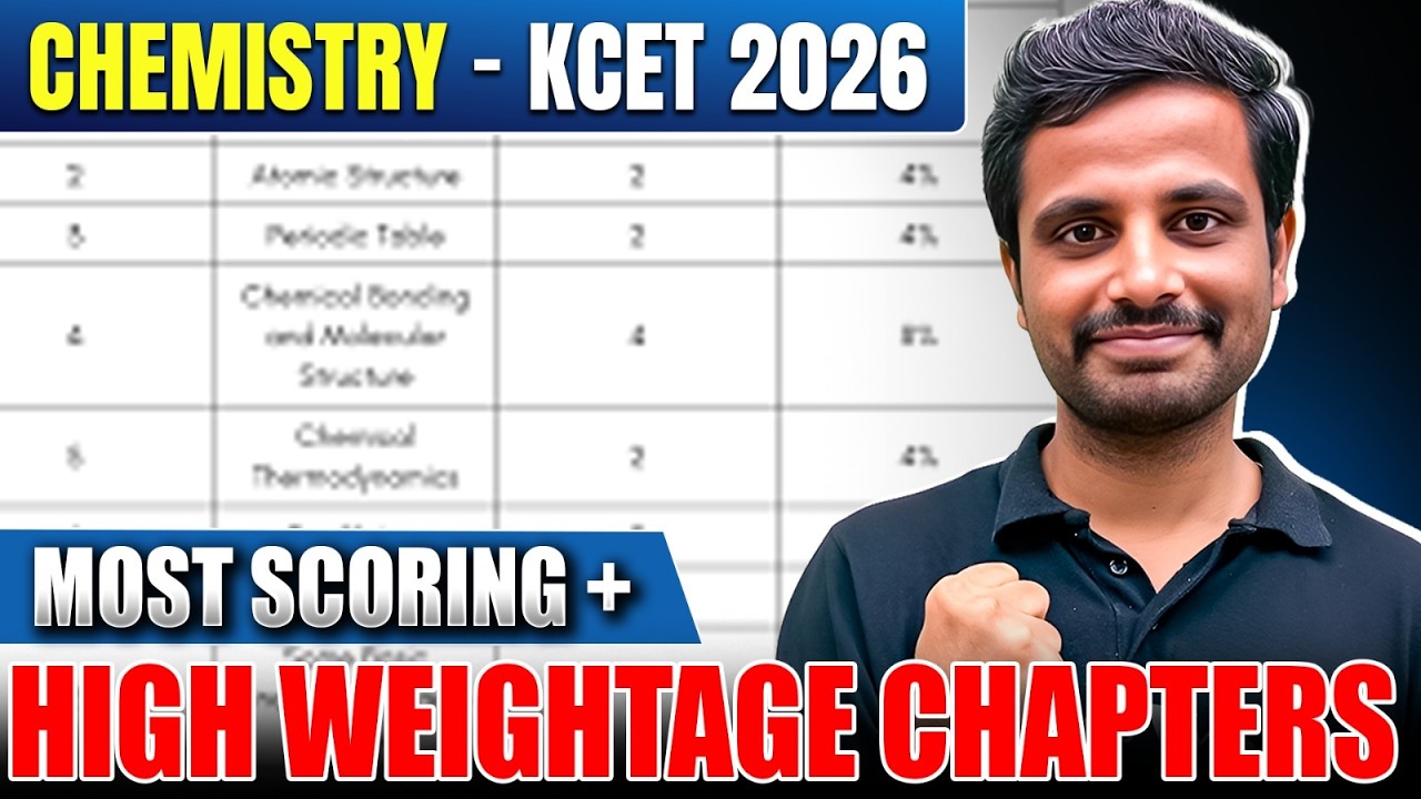 KCET 2026 Chemistry🔥 | Most Scoring + High Weightage Chapters  | Rank Booster Strategy 🚀