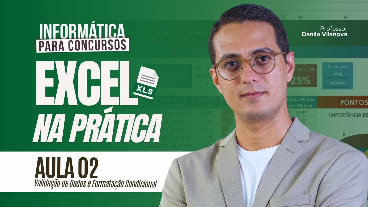 EXCEL PARA CONCURSOS - Aula 02 - Informática Danilo Vilanova #opior #concurso #excel