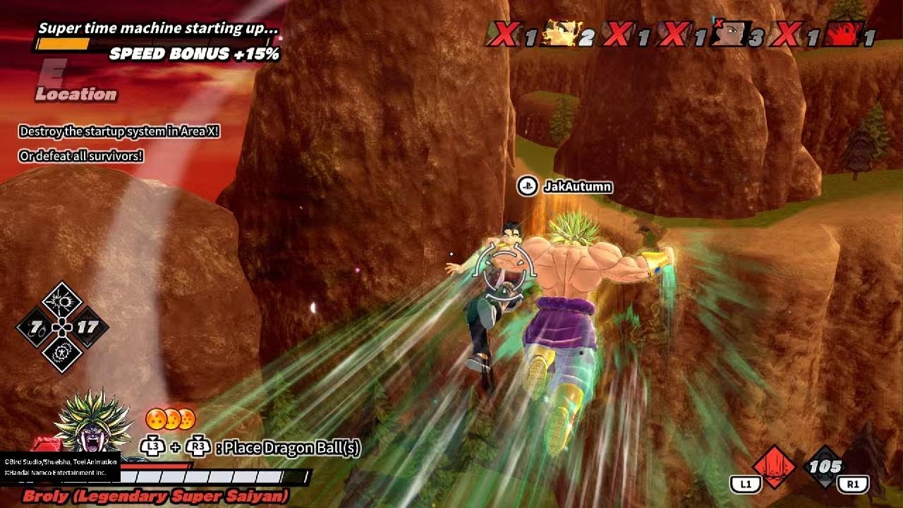 DRAGON BALL: THE BREAKERS Broly against 8 lambs