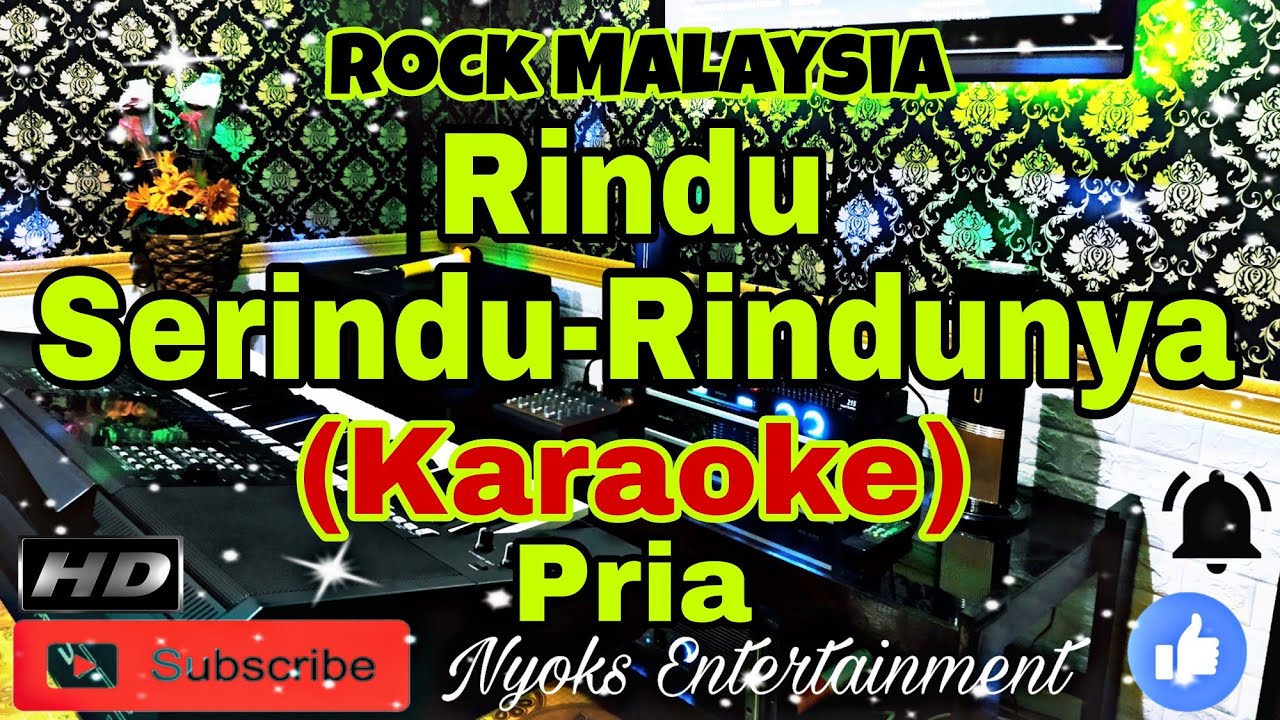 RINDU SERINDU RINDUNYA - Spoon (Karaoke Malaysia) Nada Pria || C=DO