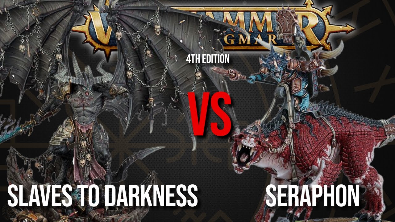 Slaves to Darkness Vs Seraphon - Age of Sigmar 4th Edition
