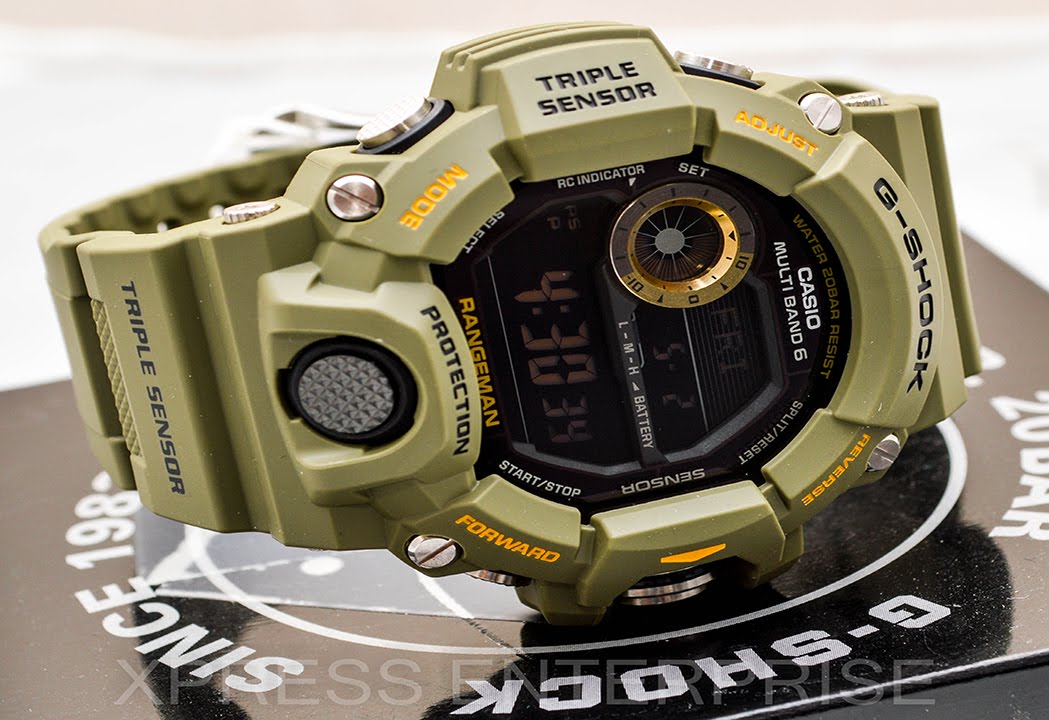 Casio GSHOCK Rangeman GW9400-3 REVIEW | How To Set Time | LIGHT DISPLAY