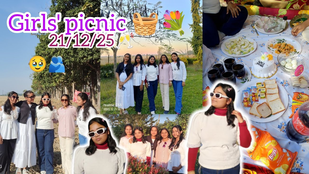 Girls' Picnic 2025🧺🥂💖।। এটা দিন মোৰ লগৰকেইজনীৰ লগত 🤗।। Full Masti 😎।।21/12/2025💫।।
