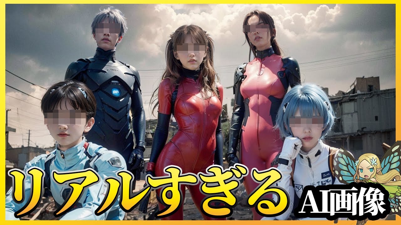 【エヴァ】AIでアスカ レイ マリ シンジ カヲルを実写化してみた(Stable Diffusion/evangelion)