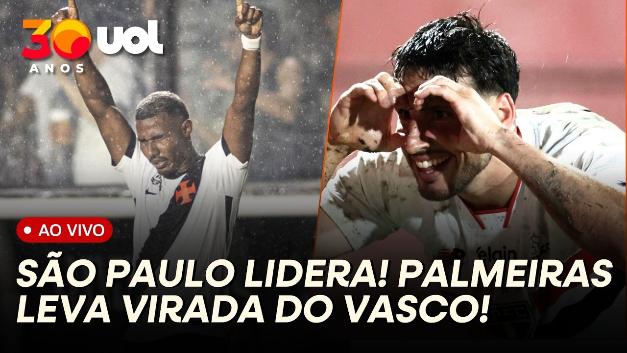 SÃO PAULO VENCE NA ESTREIA DE ROGER MACHADO E LIDERA! PALMEIRAS LEVA VIRADA DO VASCO COM RENATO!
