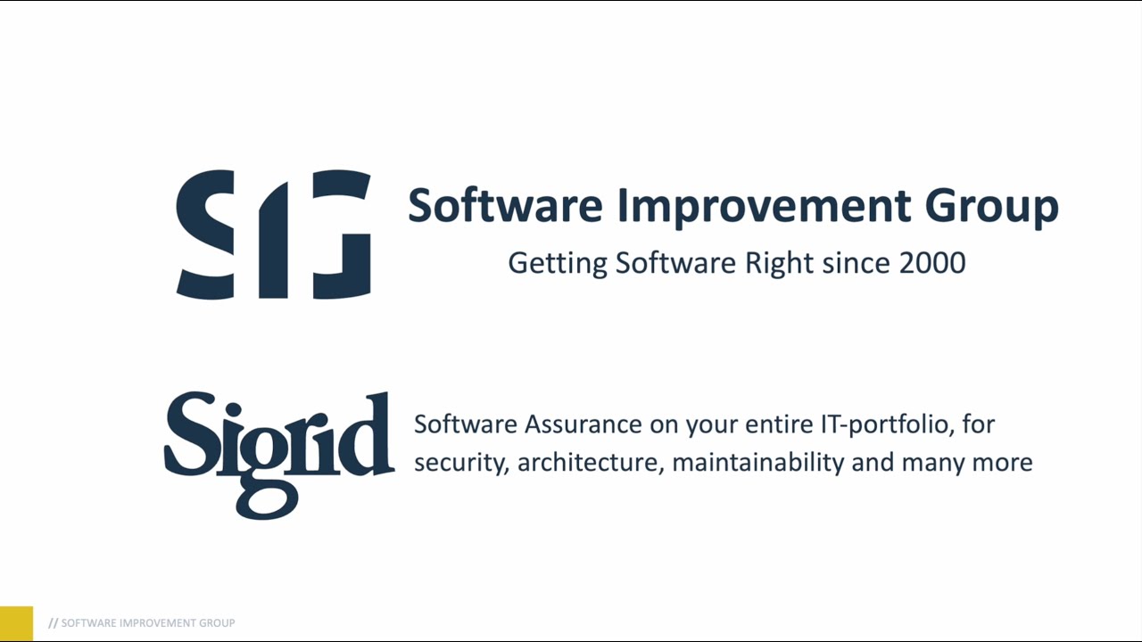 SIG | Our company, methodology and benchmark.