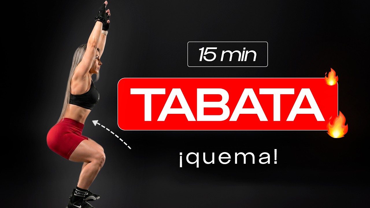 TABATA QUEMA CALORÍAS 🔥 15 Min Sin Equipo | 9 Ejercicios Cardio en Casa
