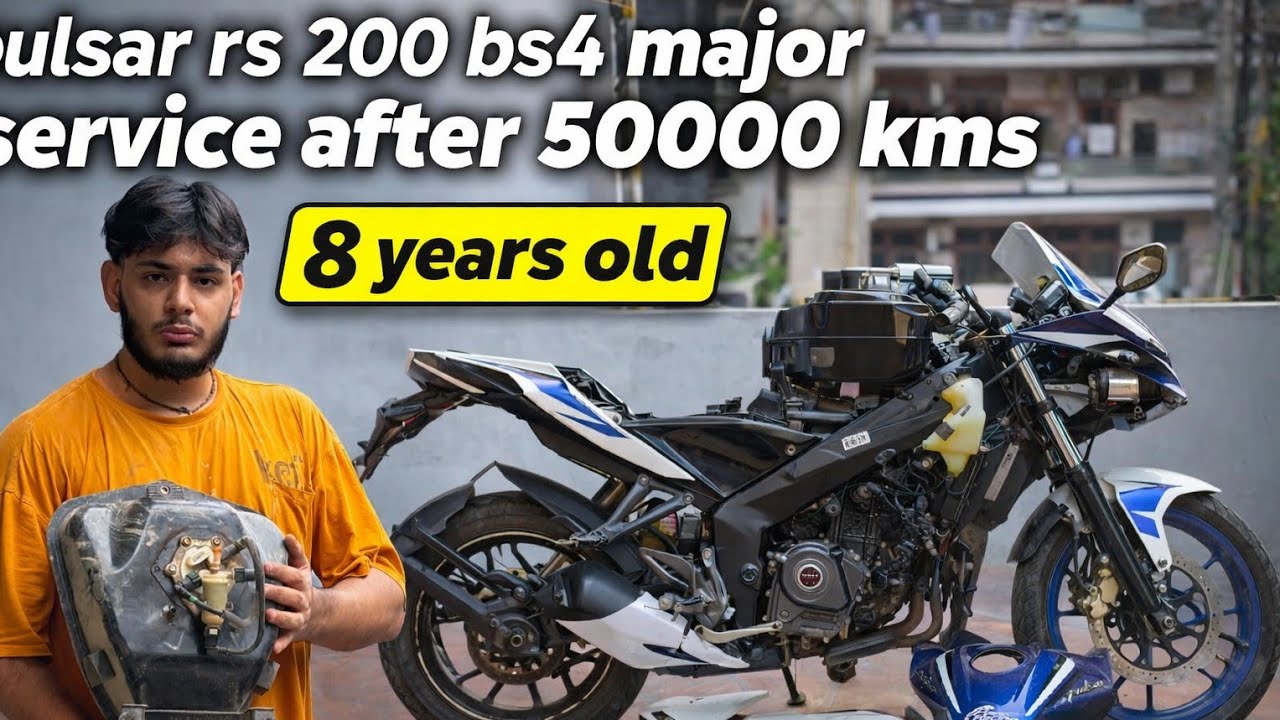 Pulsar rs 200 bs4 major service at home 🤍 pulsar rs 200 service cost| pulsar rs 200 service at home 