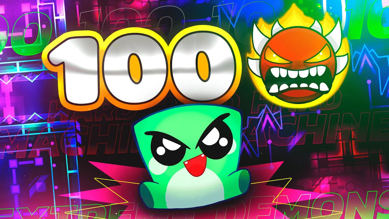 FINALMENTE Completé 100 EXTREME DEMONS | Hard Machine 100%