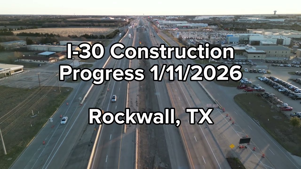 I-30 Construction Progress 1/11/2026