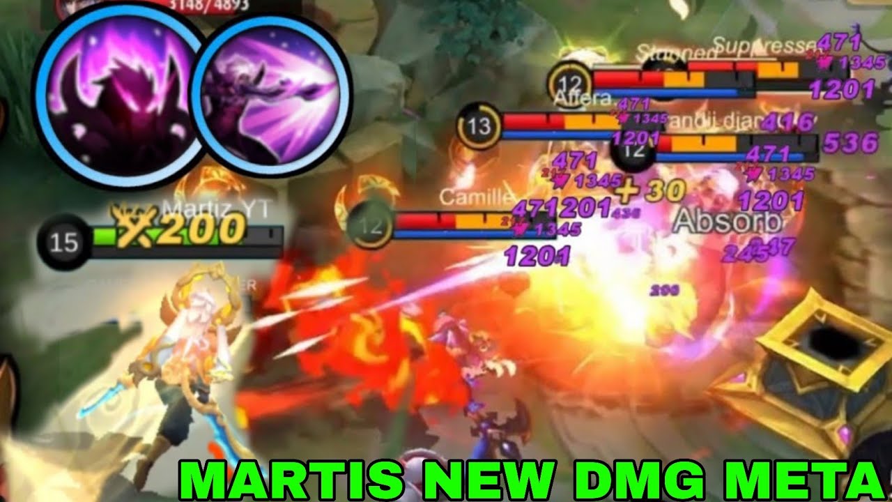 MARTIS BURST + HIGH LIFESTEAL HYBRID DAMAGE COMBO ITEM BUILD ! MARTIS BEST BUILD 2023 EMBLEM IN MLBB