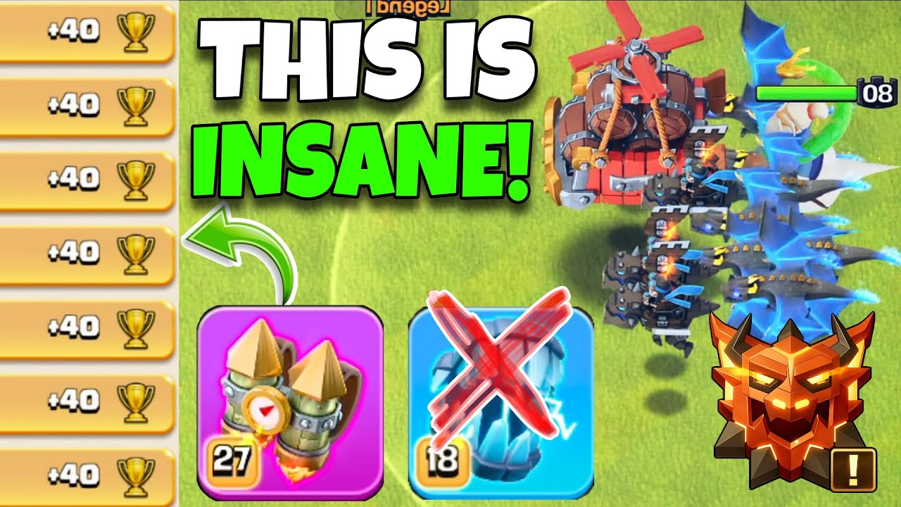 This Dragon Attack is UNSTOPPABLE in Legend League(1) best th18 attack strategy in clash of clans