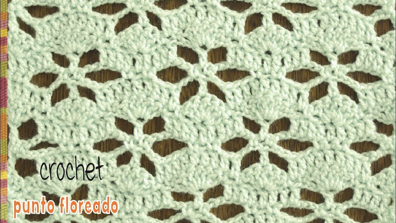 Punto floreado calado vintage tejido a crochet / Tejiendo Perú