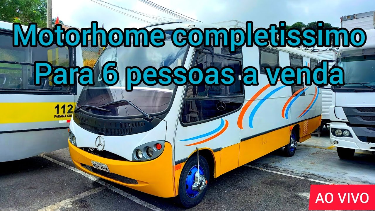COMPLETIMHO MICRO-ÔNIBUS MOTORHOME PARA 6 PESSOAS A VENDA AO VIVO