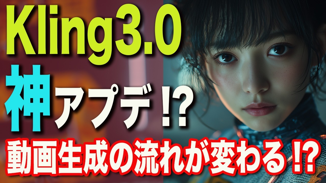 神アプデ！Kling 3.0 がついに！｜なぜ今、動画生成AI界隈がざわついているのか