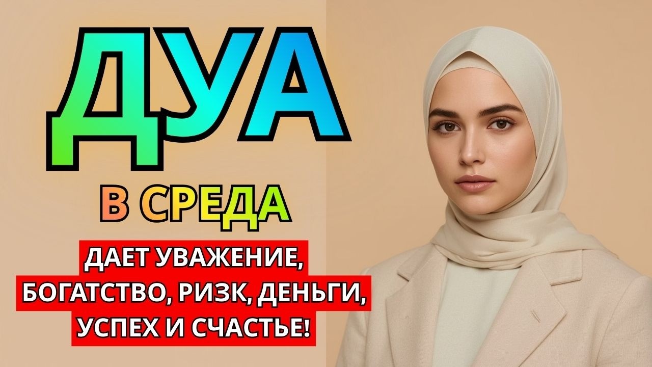 Дуа В СРЕДА ДАЕТ УВАЖЕНИЕ, БОГАТСТВО,РИЗК,ДЕНЬГИ,УСПЕХ И СЧАСТЬЕ! #дуа