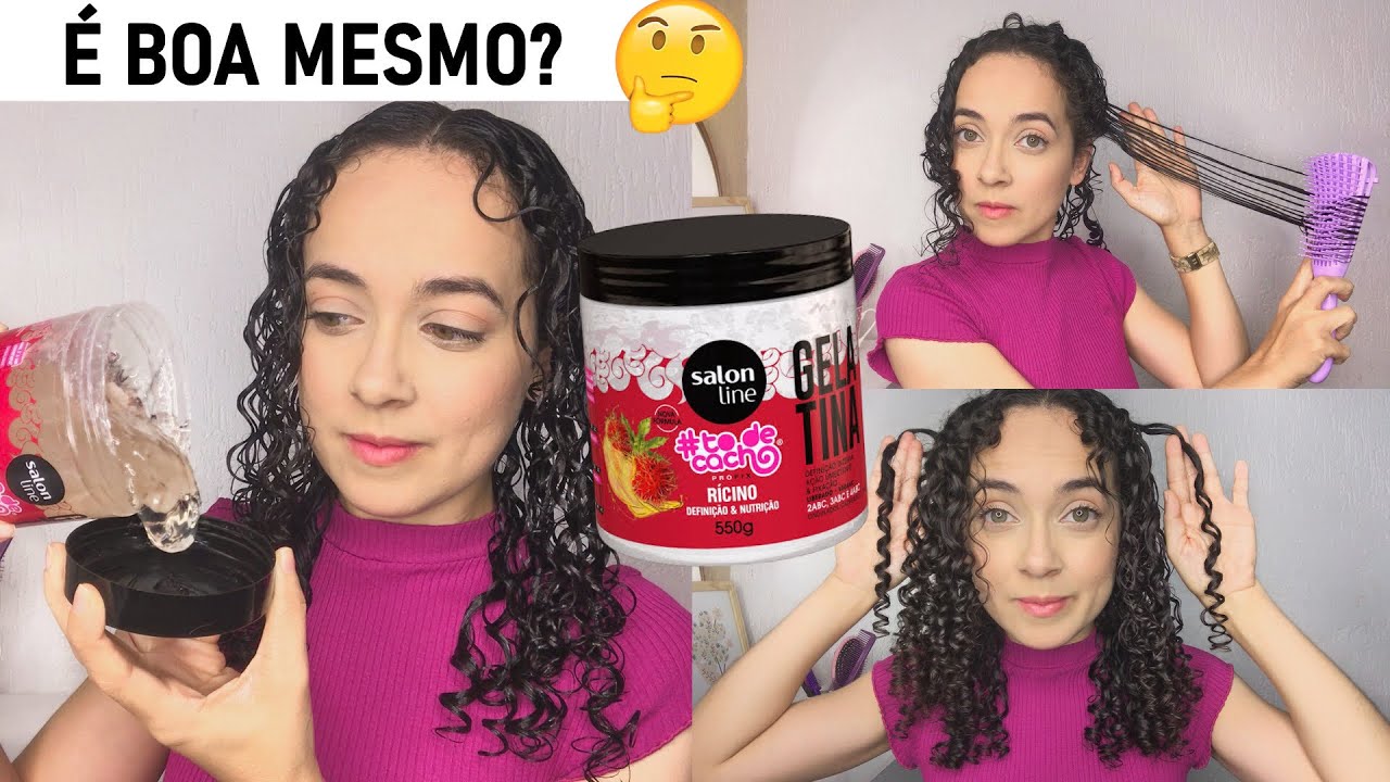 TESTEI A GELATINA DE RICINO DA SALON LINE - FINALIZAÇÃO E DAY AFTER | Oeslanhiny Nunes