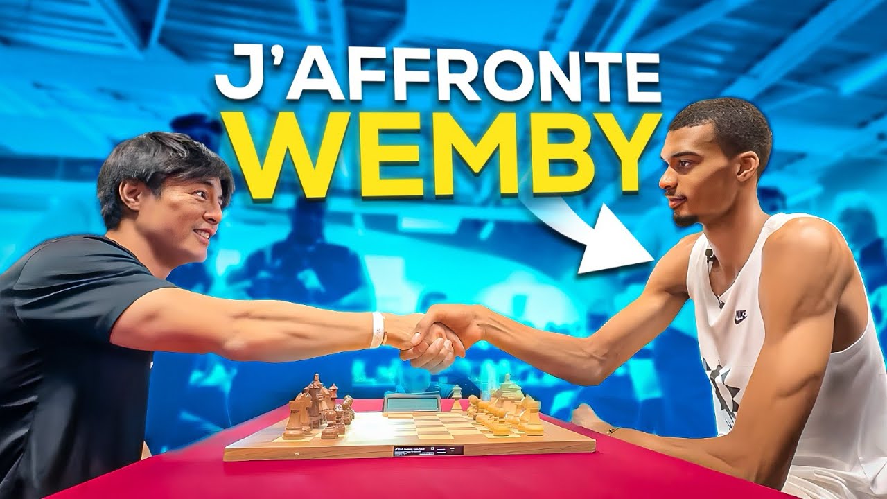 J’affronte Victor Wembanyama lors de son tournoi de basket et d’échecs !!