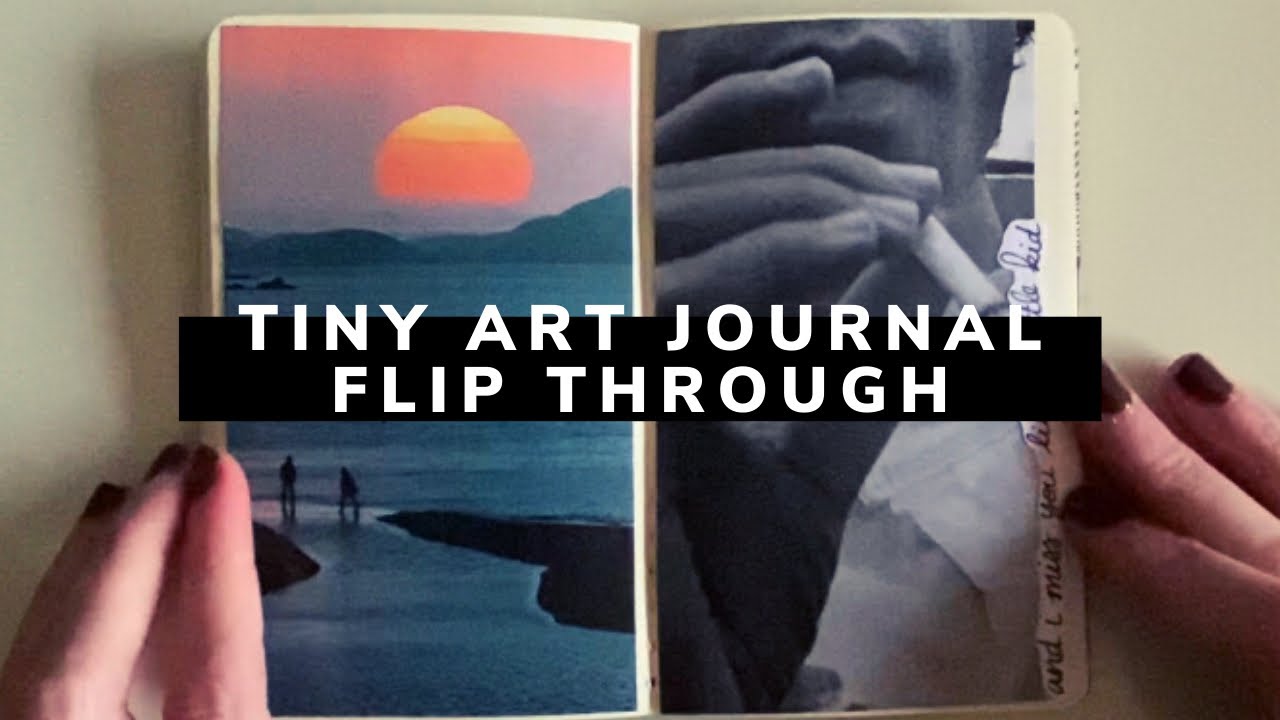 tiny art journal flip through! ✨ work in progress