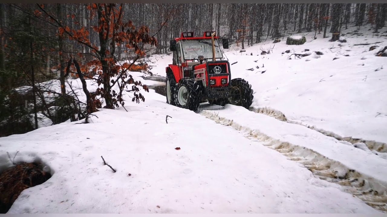 Lindner 1600 bei Forstarbeiten im Schnee