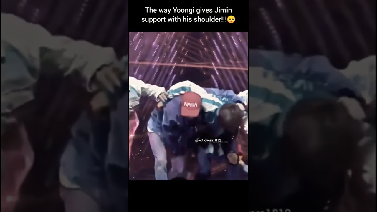 The way Yoongi gives Jimin support with his shoulder!!!🥺#yoonmin