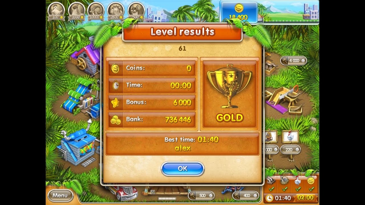 Farm Frenzy 3 only GOLD (level 61) playthrough Веселая ферма 3 (уровень 61) Золото