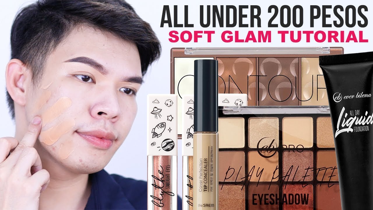 ALL UNDER 200 PESOS SOFT GLAM MAKEUP TUTORIAL!!! (FULL FACE USING LOCAL AND AFFORDABLE PRODUCTS)
