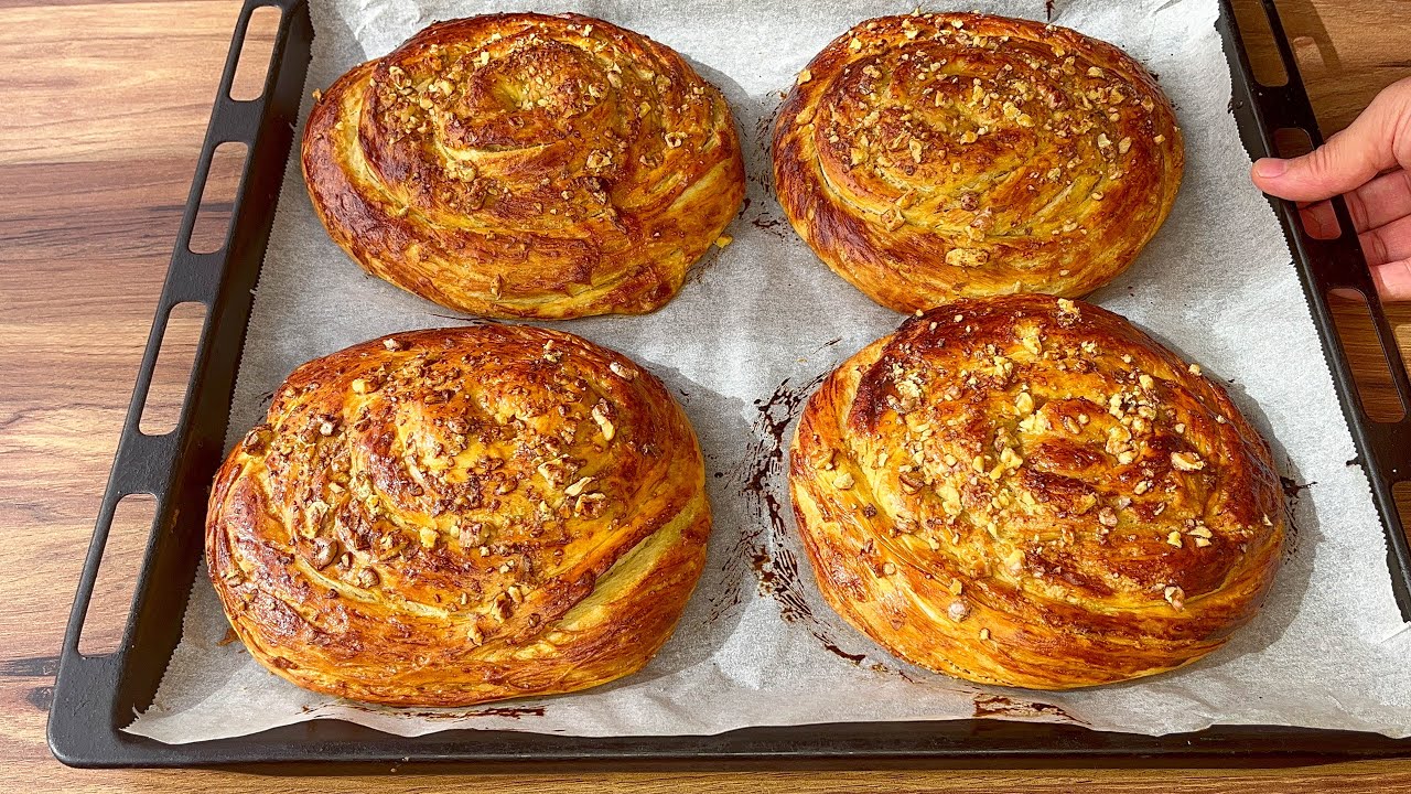 TEPSİ TEPSİ YAPIYORUM❗️ANINDA BİTİYOR👌OKLAVA YOK❗️KAPIŞ KAPIŞ GİDEN TAHİNLİ ÇÖREK TARİFİ